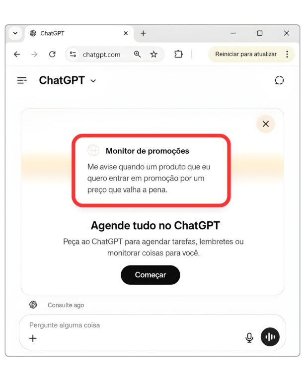 O consumidor mudou, agora é a IA que também busca promoções e compra 1 monitor de promocoes chatgpt